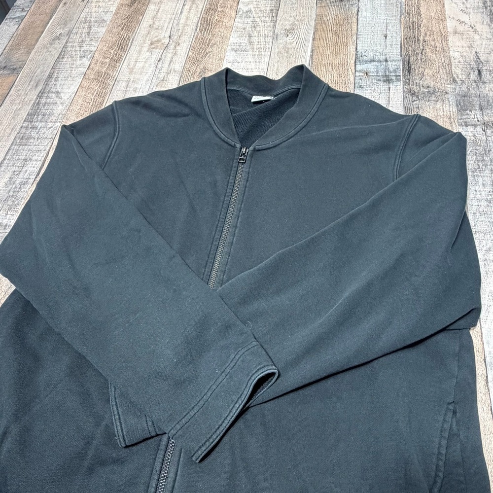 NN07 No Nationality Jake 3222 Jacket Mens XL Black Cotton Full Zip Bomber Coat